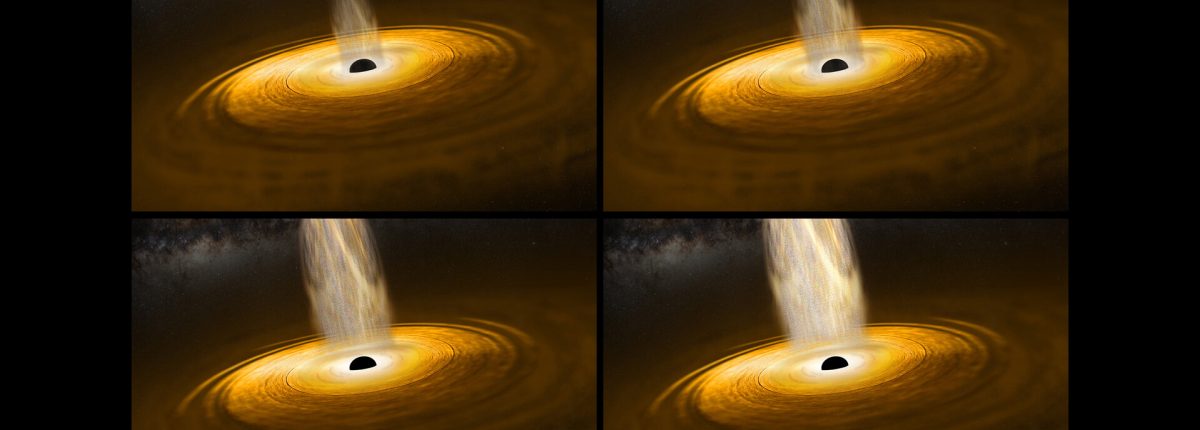 Les astronomes ont imaginé les tourbillons de gaz d'un trou noir oscillant 