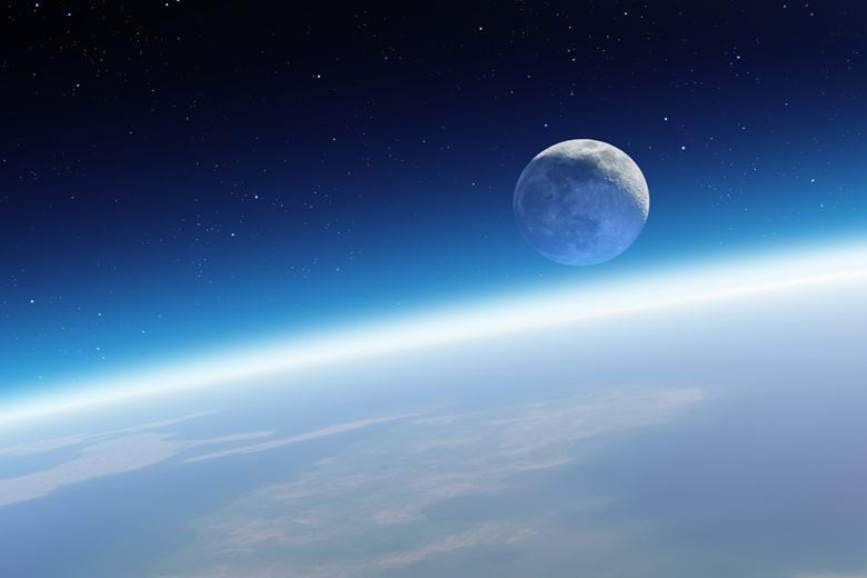 L'atmosphère de la Terre, il s'avère, s'étend bien au-delà de la lune