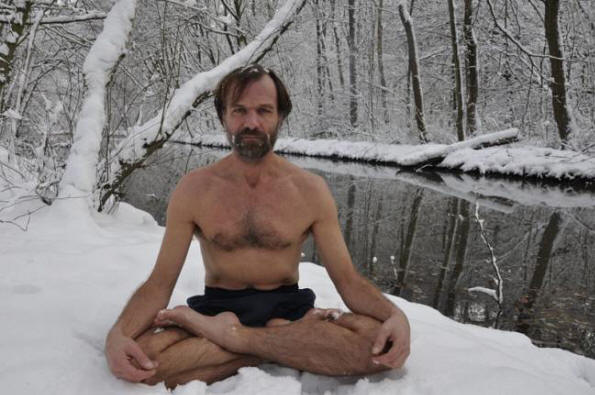 Un homme qui n'a pas peur du froid