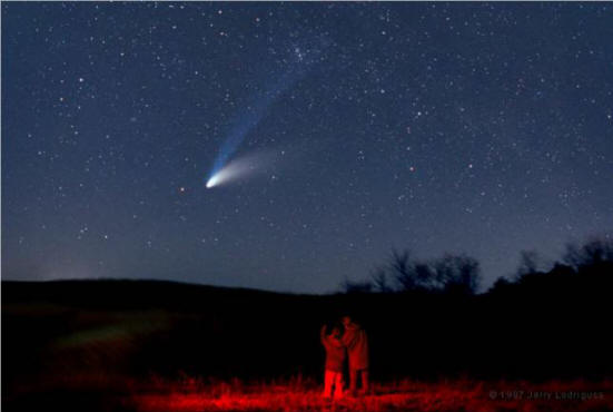 Les esprits voyagent sur les comètes et les météorites