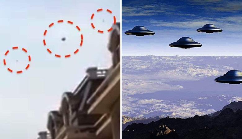 Flottille d'OVNI survolant la Chine
