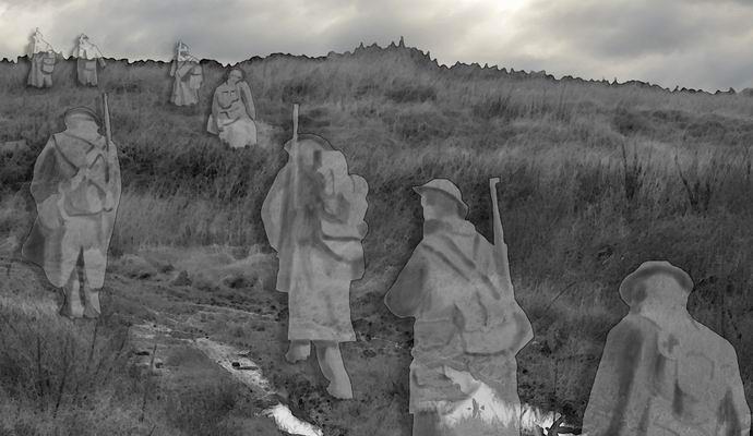 Une famille irlandaise dans la forêt a pris une photo du fantôme d'un soldat