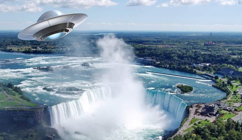 Flashé sur les chutes du Niagara