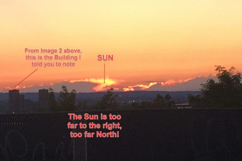 L'axe de la terre se déplace - le soleil se couche là ...