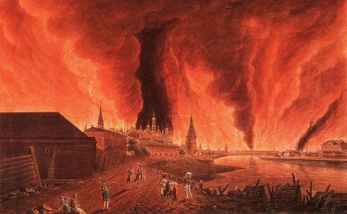 Un étrange incendie à Moscou en 1812, très similaire à une attaque nucléaire