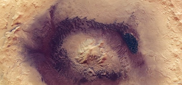 Les scientifiques ont publié une image inhabituelle du cratère martien