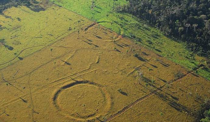 Dans les forêts d'Amazonie ont trouvé d'énormes dessins sur terre