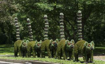 Exposition de sculptures vertes au Canada