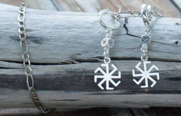Ladin sous forme de boucles d'oreilles 